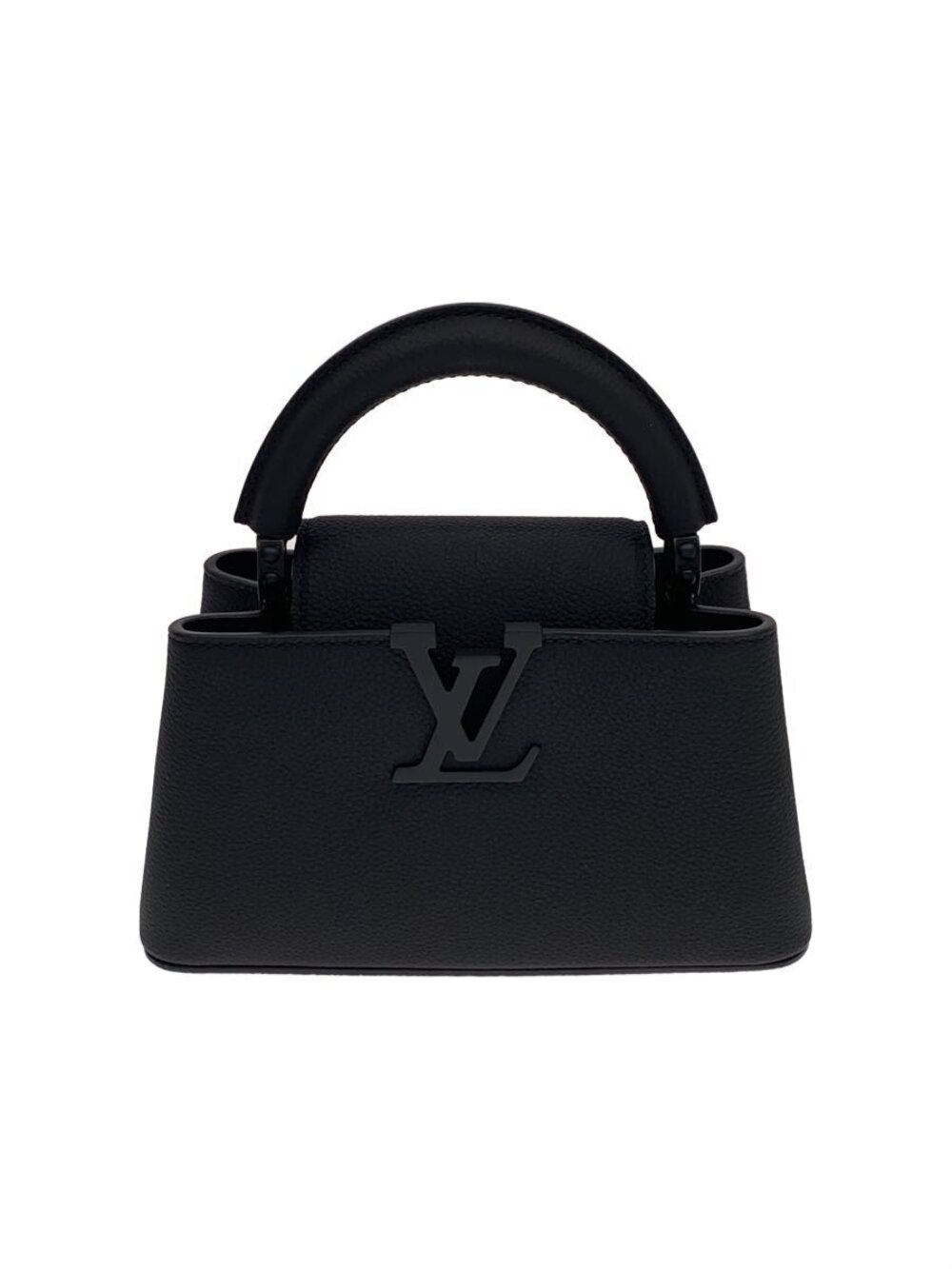 LOUIS VUITTON Capucines EW Shoulder bag Leather Black